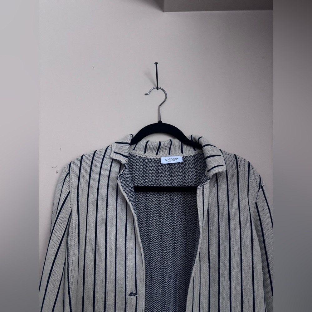 COCOGIO | striped knit cardigan | size medium - Picture 4 of 4